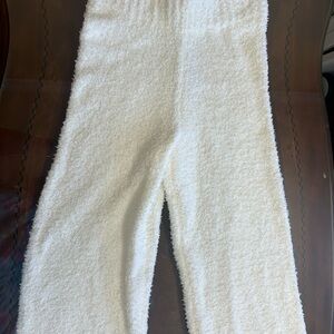 SKIMS Cozy Teddy Sherpa Knit lounge Pants - Cream -NEW w Tags! super soft